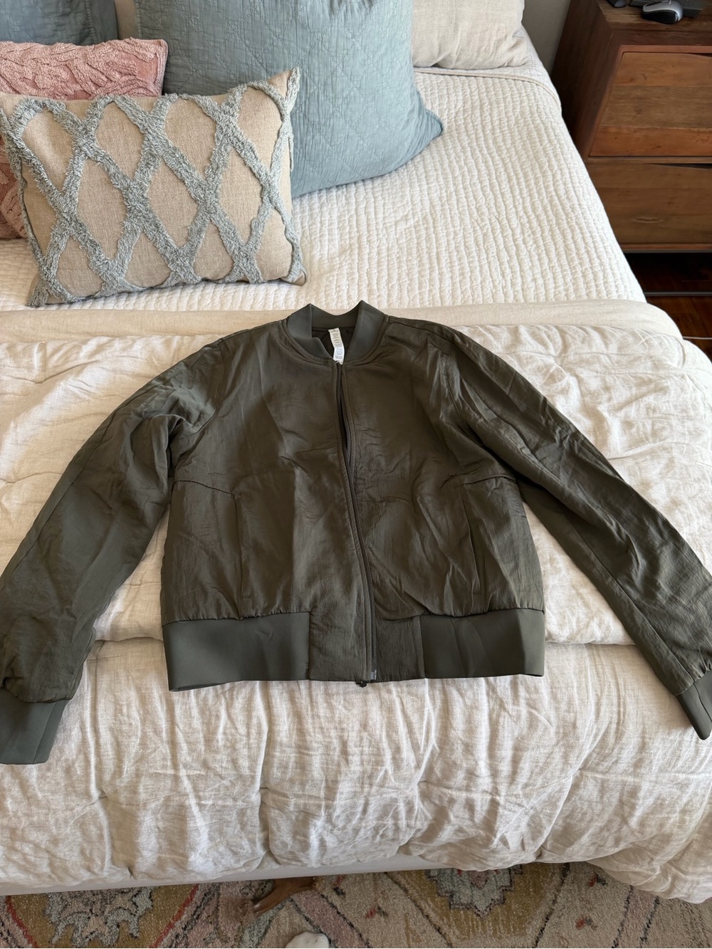 lululemon athletica Olive Green Bomber Jacket
